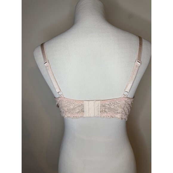 Victoria’s Secret Dream Angels Lined Demi Bra Underwire 38DD Pink Black Bow - Picture 4 of 7